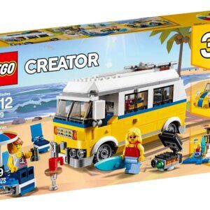 Lego Creator 31079 3-in-1 Sunshine Surfer Van Incomplete Set Beach